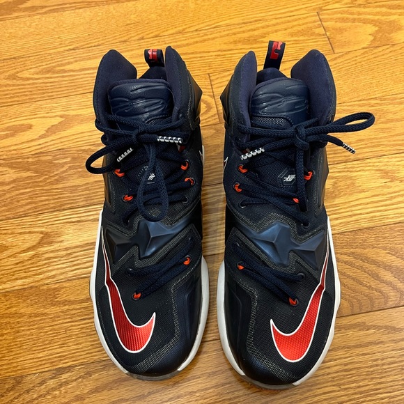 Nike Lebron 13 - Midnight Navy / University Red - White size US 8.5 - Picture 5 of 9